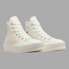 Tenis Converse Ctas Blanco/Corazones Para Mujer Casual - Blanco - Ver 6