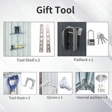 8ft X 6ft Outdoor Metal Storage Shed With Window Grey W540S00016