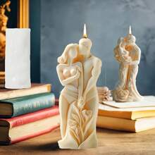 1 pieza Molde de silicona para velas del Día de San Valentín, molde de fundición de adornos con pareja abrazando y besando, molde para manualidades con resina y yeso para decoración del hogar y regalo