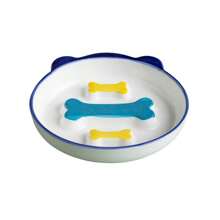 Ciotola in ceramica con scritta "Dog Lover And Dog Mom Love" per amanti di cani e mamme di cani, ciotola per gatti con scritta "Cat Lover And Cat Mom Love" per amanti di gatti e mamme di gatti, ciotola per cibo lento con protezione anti-ribaltamento e anti-soffocamento, regalo perfetto per amanti di cani e gatti e mamme di cani e gatti. - celeste - Visualizzare 2