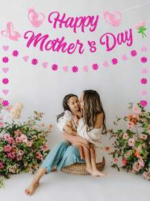 1pc Premium Happy Mother's Day Banner - Perfect For Party Decorations & Celebration Background