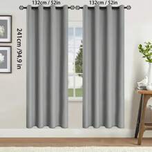 2pcs Blackout Curtains Thermal Insulated Lined Window Curtain Panels For Living Room, Bedroom, Kitchen, Bathroom, Home Decor Curtains For Living Room Room Decor Home Decor Living Room Kitchen Decor Living Room Decor Room Decor Curtains Bedroom