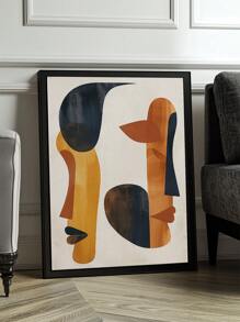 1pc Two Face Masks Vintage-Printing Canvas -Posters-Wall Arts- Frameless Canvas Paintings - Bedroom, Home Office, Kitchen, Bathroom - Indoor/Outdoor Hanging Pictures Ideal Gift For Wall Decoration, Room Decoration Paintings