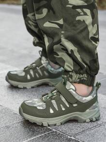 Boys Camouflage Sports Shoes New Slip-Resistant Outdoor Casual Hiking Shoes, Training Shoes For Kids, Suitable For All Seasons