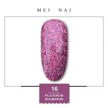 Esmalte de uñas de platino con diamantes Miss Comoy de 15ML, nuevo modelo popular de 2025, el tamaño de los destellos de purpurina hace un degradado de color brillante, se necesita lámpara de secado de luz ultravioleta, manualidades de uñas, pegamento de uñas comúnmente usado en salones de uñas