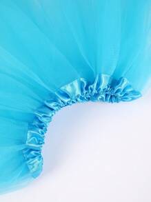 1pc Solid Color Mesh Skirt, 30cm For Teenagers, 40cm For Adults, Breathable, Semi-Transparent, Disposable, Thin Double Layer, Korean Style Drawstring Skirt, Suitable For Outdoor, Ballet, Party, Christmas, Cosplay, Tulle Skirt, Running Skirt, Princess Skirt, Wedding Decoration Underskirt Valentine's Day Accessories - Multicolor - View 6