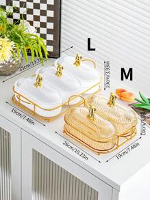 1pc High Quality Storage Box, Home Fruit Plate, Living Room Tea Table Dried Fruit Box, Minimalist Stylish Candy Box With Lid, New Year Supplies, Home Organization & Storage, Party Decor, Room Decoration