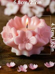 1 pieza Vela en forma de rosa, velas con estilo de Día de San Valentín, adecuadas para el Día de San Valentín, regalos hechos a mano, velas de San Valentín para cumpleaños y graduación - Multicolor - Ver 9