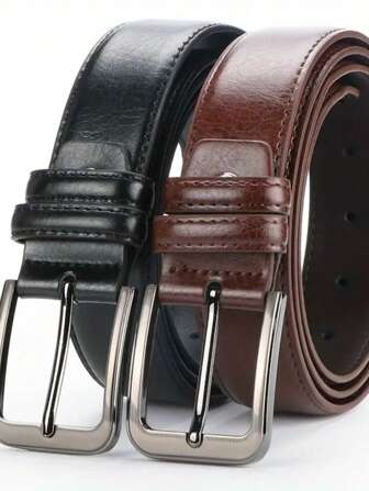 Father's Day Gift Men's Leather Pin Buckle Casual Retro Leather Belt, Youth Jeans Waist Belt, Father's Day & Valentine's Day Gift Summer, School Casual, Business, Boyfriend Husband Father Dad Men Gift, Daily Wear, Fashion, Teen, Outdoor, Vacation, Athletic, Travel, Street, Boho, Vintage Fall, Autumn, Halloween Autumn-Winter Accessories,Suitable For Teens, Youth,Men,Casual, Outdoor, Athletic, Vacation, Graduation Gifts, Birthday, Daily Wear