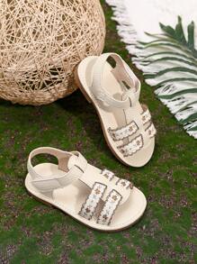 Süße Mädchen/Baby Sommer Strand Sandalen, Lässig - Beige - Übersicht 2