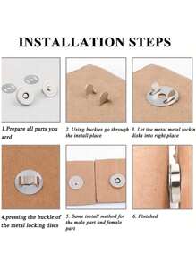 10/20 Sets de 14mm Broches magnéticos a presión, Botones de punto, Juegos de broches para coser, Manualidades, Bolsos, Bolsas, Ropa, Cierres magnéticos para bolsos, Coser broches magnéticos a presión para manualidades DIY