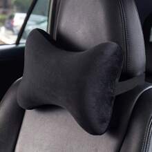 1PC Auto Zwarte Nekbeschermingskussen Is Zacht En Comfortabel Auto-interieurbenodigdheden