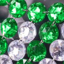 Women Nightclub Backless Rhinestone Spaghetti Strap Necklace Chain Bodychains - Green - View 7