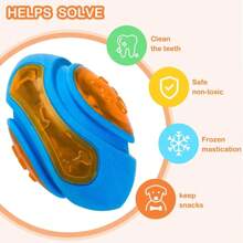 Juguetes de goma para perros, juguete interactivo para perros grandes, resistente a mordeduras, entrenamiento chirriante, limpieza de dientes AJYE - Juguete de palo - Ver 2