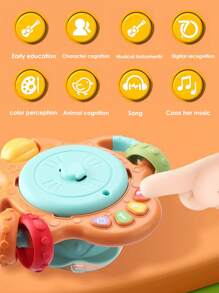 1 件婴儿高脚椅吸盘旋转音乐玩具，带吸盘的互动婴儿玩具，适合早期发育，360 度灵活旋转，新生儿喂食辅助，婴儿洗澡/生日礼物（部分颜色随机）