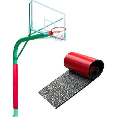 8.2*1.65Ft Tall Self-Adhesive Protective Round And Square Pole Pad, Wrap Around Pole & Post Padding, Gym Wall Padding, Basketball Court Wall Protector, 2" Thick Heavy Duty Safety Pole Pads