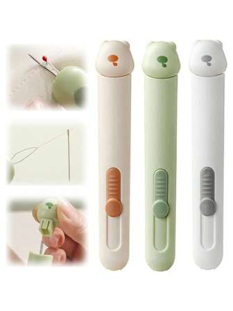 1pc 2 In 1 Automatic Needle Threaders Seam Ripper, 2 In 1 Needle Threader Seam Ripper Tool, Quick Thread Removal Tool For Hand Sewing, Knitting, Cross Stitch