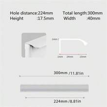 1pc Modern Simple Aluminum Alloy Hidden Furniture Cabinet Door Handle Side Installation Without Drilling Installation Wardrobe Cabinet Drawer Handle Furniture Hardware