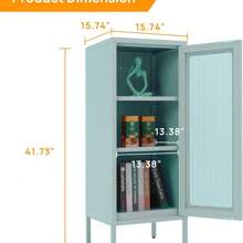 With Mesh Doors - 42'' Tall Narrow Organizer Tower, Compact Freestanding Cabinet, Versatile Utility Storage For Home, Office, Bedroom, Or Kitchen, Durable And Modern Design