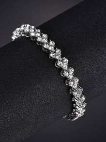 时尚锆石可调节罗马风格手链，奢华高端品质，个性化多功能饰品配件，全新设计