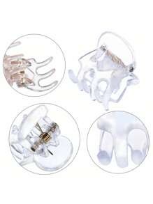 Juego de 6 mini pinzas para el cabello multicolor para mujeres, adecuadas para vestir a diario, simples y versátiles - Multicolor - Ver 9