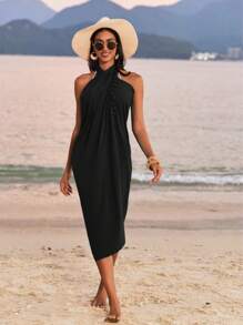 Sarong Wraps For Women Long Beach Swimsuit Cover Up Swimwear Pareo With Tassels Bikini Skirt Coverup For Bathing Suit