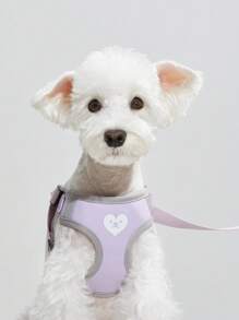 Petsin Purple Floral Pattern Pet Harness - Lilac Purple - View 1