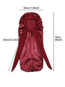 nunify Gorro de dormir de satén y seda larga, gorro de dormir para mujeres, gorro de dormir de seda con cordón, adecuado para trenzas y cabello rizado, gorro de dormir de satén de talla grande con cordón elástico