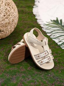 Süße Mädchen/Baby Sommer Strand Sandalen, Lässig - Beige - Übersicht 5