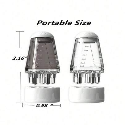 1/2 件装头皮按摩刷，便携式护发油涂抹瓶，头皮按摩器，促进头发生长护理，精油涂抹刷（灰色+白色），适合头发浓密/稀疏的女性和女孩