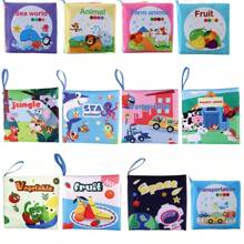 1pc Tear-Resistant Cloth Book With 3D Animal & Universe Early Education Recognition Crinkle Paper, English Enlightening Educational Toy