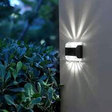 Solar-Powered Up-Down Wall Lights, Waterproof Outdoor Solar Pathway Lights, Solar Fence Lights For Patio, Garden, Lawn, Yard, Fence, Driveway, Landscape Lighting To Illuminate Your Yard