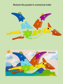 لوح ألغاز خشبي ثنائي الوجه - موضوعات الحيوانات والنقل، تصميم مثير للأحاجي ، لعبة تعليمية للأطفال