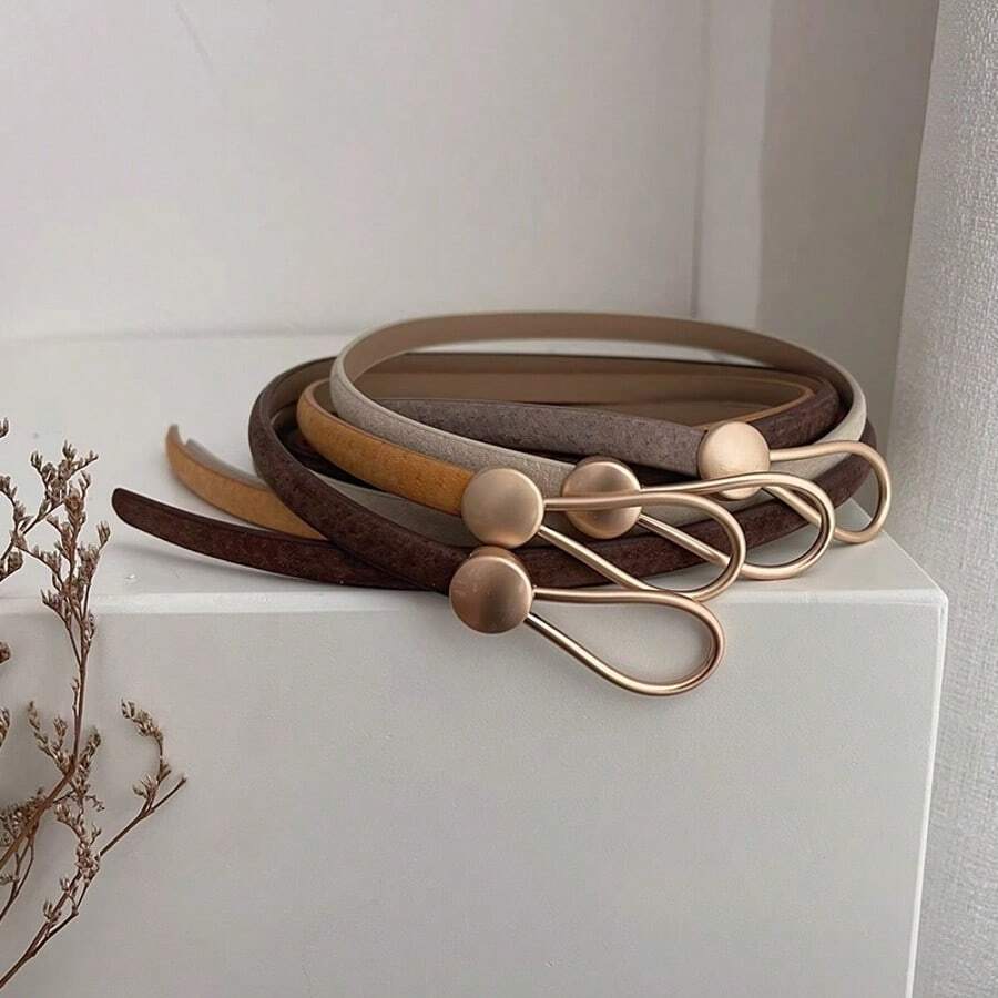 Women Skinny Waist Belt, Fashionable Suit Decoration Accessory For Dresses, Shirts, Trousers, Summer - Multicolor - View 1