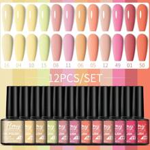 Ftmy 12件套凝胶指甲油套装 - 12色凝胶指甲油底油、免擦拭封层、哑光亮面指甲油套装，女士礼物 - 彩色 - 查看 1