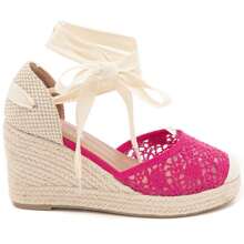 Espadrillas con zeppa stringate, con punta intrecciata e tacco in corda, stile bohémien