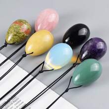 5 cm Super Duży Rozmiar Naturalny Różowy Kwarc, Ametyst, Przezroczysty Kwarc Polerowany Gładki Jajowaty Kamień Do Ćwiczeń Kegla