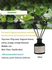 5pcs (1 Bottle Of Diffuser + 4 Volatile Sticks) Fireless Aromatherapy, Bedroom Decor, Indoor, Long-Lasting Fragrance, Essential Oils, Florals, Bedroom, Bathroom, Air Freshener, Fragrance Essential Oil Diffuser, Aromatherapy Set