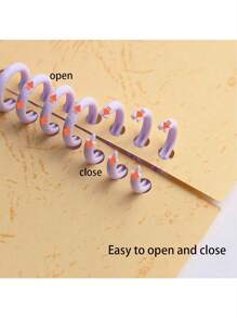 20pcs Removable 30-Hole Plastic Loose Leaf Binder Rings, Spiral Coil Rings, Suitable For A4 Paper Notebooks Stationery Office Supplies - PP Material, Back To School, Study Supplies