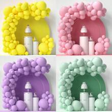 84 件 5 12 18 英寸 12.70 30.48 45.72 厘米彩色气球花环拱门套件生日快乐气球派对装饰婚礼气球