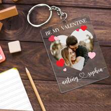 Cadeaux de couple personnalisés avec photo et texte, porte-clés de couple personnalisé avec photo, cadeau pour lui, cadeau pour elle, cadeaux pour épouse, cadeaux pour mari, cadeaux de la Saint-Valentin, cadeaux de couple