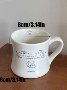 Slim Waist Shell Mug, Starfish Water Cup, Conch Ceramic Cup, Minimalist Retro Coffee Mug