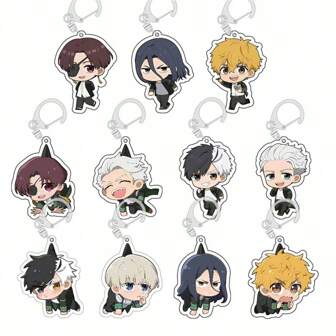 原创亚克力钥匙扣，樱花遥、二礼秋彦、杉下京太郎等角色可爱Y2K卡通挂件，适用于单肩包、背包和钥匙，是粉丝的完美礼物，也是角色扮演派对装饰挂件、汽车挂件、创意动漫衍生品、日系漫画挂件、资深动漫迷收藏品、御宅族系列礼物、节日礼物、汽车配件、包包挂饰、学校字母哥特风万圣节配件、教师节包带挂绳（带证件夹）、汽车配件、包包挂饰、圣诞节汽车礼物、朋友、姐妹礼物创意