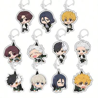 原创亚克力钥匙扣，樱花遥、二礼秋彦、杉下京太郎等角色可爱Y2K卡通挂件，适用于单肩包、背包和钥匙，是粉丝的完美礼物，也是角色扮演派对装饰挂件、汽车挂件、创意动漫衍生品、日系漫画挂件、资深动漫迷收藏品、御宅族系列礼物、节日礼物、汽车配件、包包挂饰、学校字母哥特风万圣节配件、教师节包带挂绳（带证件夹）、汽车配件、包包挂饰、圣诞节汽车礼物、朋友、姐妹礼物创意