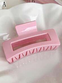 1/4 件可爱粉色甜美发爪夹，适合日常佩戴 - 粉色 - 查看 2
