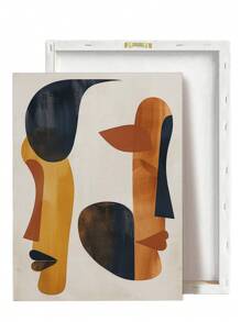 1pc Two Face Masks Vintage-Printing Canvas -Posters-Wall Arts- Frameless Canvas Paintings - Bedroom, Home Office, Kitchen, Bathroom - Indoor/Outdoor Hanging Pictures Ideal Gift For Wall Decoration, Room Decoration Paintings