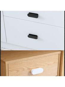 2 件自粘式塑料门把手，椭圆形推拉窗柜抽屉把手，衣柜玻璃门把手，多用途把手，无需钻孔安装辅助装置 - 彩色 - 查看 8