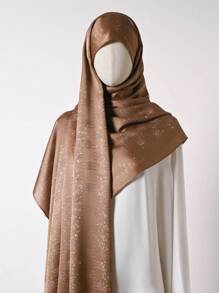 1pc Elegant Patterned Blend Headscarf For Women, Versatile Fashionable Hijab/Scarf/Shawl For All Seasons