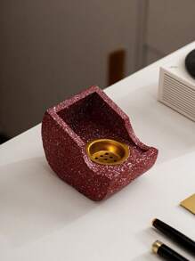 1 Peça Queimador de Incenso Esférico de Resina Manual, Preto, Chocolate, Cor de Café, Estilo Minimalista Moderno, Oriente Médio, Suporte de Incenso Árabe, Decoração Doméstica para Quarto, Sala de Estar, Escritório, Hotel, Festival