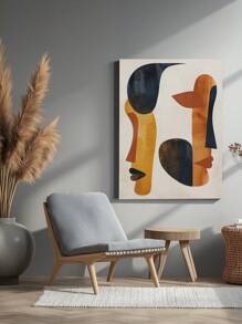 1pc Two Face Masks Vintage-Printing Canvas -Posters-Wall Arts- Frameless Canvas Paintings - Bedroom, Home Office, Kitchen, Bathroom - Indoor/Outdoor Hanging Pictures Ideal Gift For Wall Decoration, Room Decoration Paintings